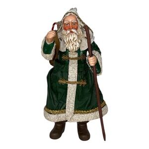 Vtg Possible Dreams Clothtique Father Christmas Santa Green Robe 1993 Ornament